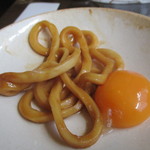 煮込みうどん かに屋 - 黄身（君）奇麗だね(^^♪