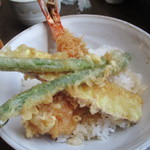 煮込みうどん かに屋 - セットのミニ天丼アップ