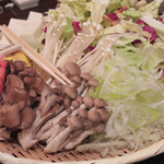 豚しゃぶ 金豚 - 野菜もたっぷり