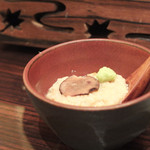 豚しゃぶ 金豚 - 締めはトリュフとわさびをのせて