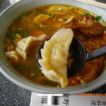 野州園 - トッピングの餃子