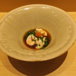 鮨 さいとう - 鱈白子のポン酢1