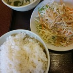 晴々飯店 - ご飯とサラダとスープ