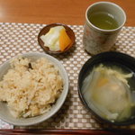 なごみ詩 - お吸い物、味付ごはん、お漬物　2017.2