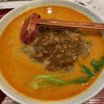 雁川 - 「牛すじカレーの坦々麺」900円