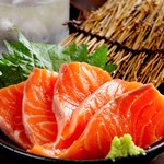 salmon sashimi