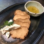 Iburigakko and cream cheese