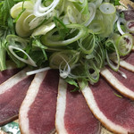 そば切り すず野 - 青森産の鴨 薬味に葱と水菜がたくさん♪