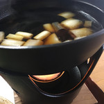 そば切り すず野 - つけ汁のお鍋