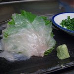 和旬 - カワハギ刺身（肝付）　６３０円