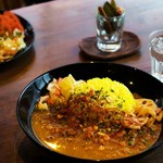 カレー喫茶 エルディオス - 銀鮭と鶏肉の石狩風キーマ 800yen