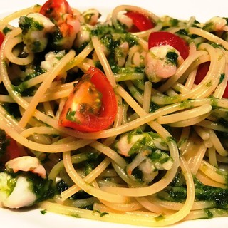 小海老と生のりのスパゲッティラルド風味