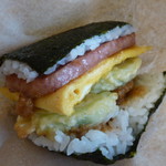 ポークたまごおにぎり本店 - ナーベラー天&油味噌のポークおにぎり②