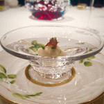 ロゼット - 新玉ねぎのブラマンジェ パンチェッタを添えて