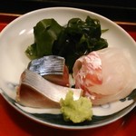 天兼 - [料理] お造り (〆鯖･鯛)