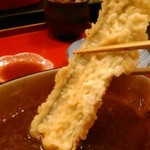天兼 - [料理] 穴子天を天つゆで食す。