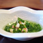 松川 - 伊勢海老　餅　菜の花餡