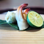 松川 - ミル貝蒸し　ふきのとうの天ぷら