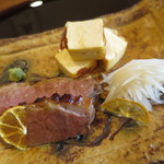 米倉 - 鴨ロース炭火焼、鯛のつみれ焼き