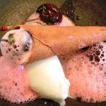 ラ・リューン - メニューＡ 2625円 のチェリーのコンポート タイム風味 ヨーグルトソルベ