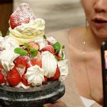 焼肉　はせ川 - 国産いちごパフェ 600円