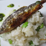 三瀬産稚アユと庄内産はえぬき米