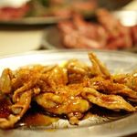 焼肉　はせ川 - とり皮焼き 100円