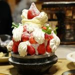 焼肉　はせ川 - 国産いちごパフェ 600円