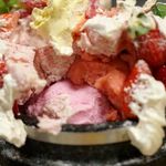 焼肉　はせ川 - 国産いちごパフェ 600円 中身