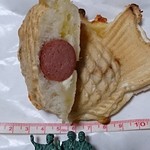 たい焼きカフェ サンベイビー - ウインナーマヨ200円　断面