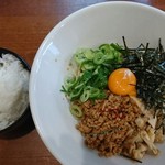 麺屋とうじ - 特製まぜそば+ゴハン♪