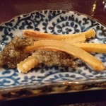 鮨 波やし - 穴子の骨、平目の皮