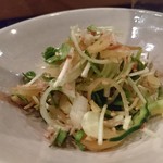 鮨 波やし - カリカリ梅・たくわんのサラダ風