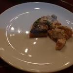 オステリア ブッコ - 平鯵のスモーク、ロシアサラダ添え