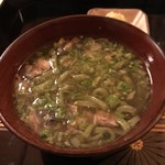 赤坂 菊乃井 - すっぽんうどん　葱　柚子