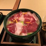 Akasaka Kikunoi - 強肴(しいざかな) ：猪鍋　酒粕仕立