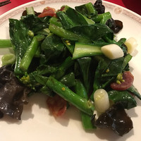 赤坂 四川飯店 - ランチセット・青菜と腸詰め炒め