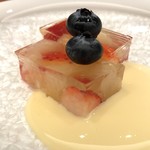 日本料理 味所望 - いちごとメロゴールドのデザート