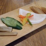 カフェわら - 定番の自家製漬物