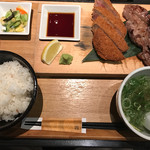 Gyuutan Yaki To Date Gohan Datenariya - 元祖!極上厚切りトロ舌カツ&
                        仙臺厚切りトロ牛タン定食 3080円