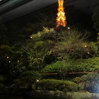 和食 清水 - 店内から見る東京タワーの夜景
