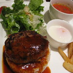 フレンチカフェ モンカシェート - ロコモコプレートセット1,260円