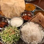 南インド料理ダクシン - ダクシン・ランチ (休日ランチメニュー)+自家製ヨーグルト+アチャール(インドの漬物)