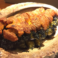 東京肉しゃぶ家 - 黒鮑とウニ焼き  間違いない美味、ボリューム感も凄い