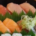 回転寿司すノ家 - はまち＆サーモン