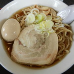 自家製太麺 渡辺 - らー麺680円+味玉100円