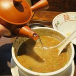 博多とんこつ 天神旗 - スープ割りはレモン湯！さっぱり旨し！