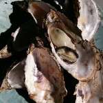 中山牡蠣養殖所 - 焼牡蠣、本日の中では小振りな牡蠣
