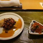 おかもと - 鴨ロース　菜の花といくらのおひたし