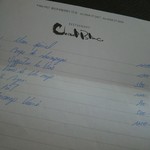 レストラン　シュバル ブラン - シェフの手書きです(^^)